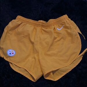 Nike yellow nfl steelers shorts